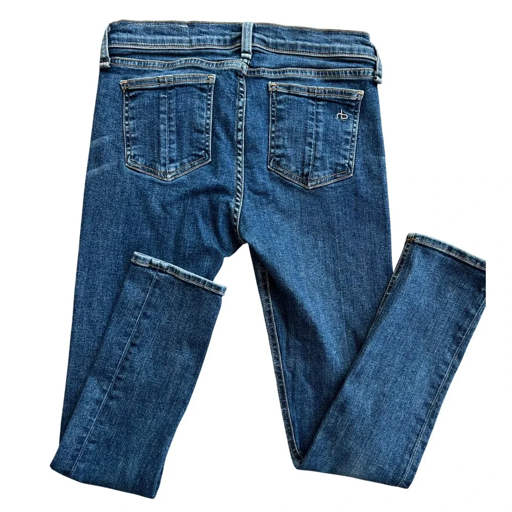 Rag & Bone JEAN Capri Skinny Jeans Dark Indigo Wash‎ Size 27 Made in USA